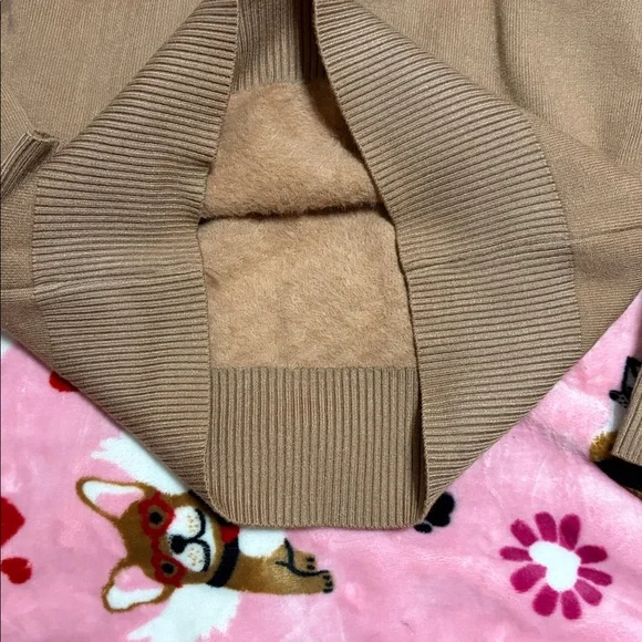 Women's Tan Turtleneck Sweater - Picture 2 of 2